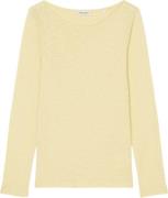 Marc O’Polo Tshirt, Long Sleeve, Boat Neck Kvinde Creamy Yellow Kortær...