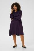 Kaffe Curve Kcjane Dress Kvinde Dawn Purple Midi Kjoler Str 46 - hos M...