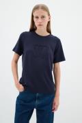 InWear Vincentiw Logo Tshirt Kvinde Marine Blue Kortærmede T-shirts Re...