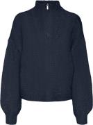 Vero Moda Vmawsome LS Zipper Pullover BOO Kvinde Navy Blazer Sweaters ...