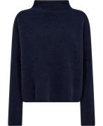 Filippa K Mika Yak Funnelneck Sweater Kvinde Navy Sweaters Str L - hos...