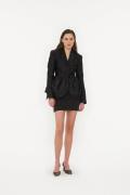 ROTATE Birger Christensen Jacquard Draped Blazer Kvinde Black Blazere ...