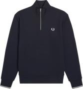 Fred Perry M3574 Mand Navy Sweatshirts Str L - Bomuld hos Magasin