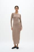 InWear Thaniiw Dress Kvinde Gold Maxi Kjoler Tight Fit Str S - hos Mag...