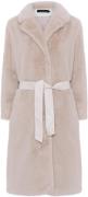 Micha Long Coat_ Fur Coat Kvinde Camel Overgangsjakker Str 40 - hos Ma...