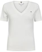 Tommy Hilfiger NEW Slim Cody VNK SS Kvinde Nos Ecru Kortærmede T-shirt...