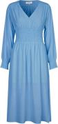 Rosemunde Dress w/ Smock Kvinde Blue Heaven Maxi Kjoler Str 40 - hos M...