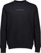 Lindbergh Logo Chest Print Oneck Sweat Mand Sort Cardigans Regular Fit...