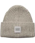 UGG W Chunky RIB Beanie Kvinde Light Grey Vinterstøvler - hos Magasin