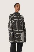 Soaked in Luxury Slhedaya Pullover Kvinde Black W White Monogram Sweat...