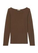 Marc O’Polo Tshirt, Long Sleeve, Boat Neck Kvinde Fall Brown Kortærmed...