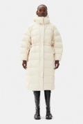 Ganni Tech Seersucker Puffer Coat Kvinde Tofu Dunjakker Str S/M - hos ...