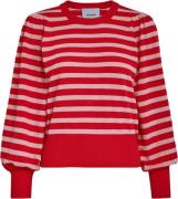 Minus Msliva Long Sleeve Pullover Kvinde Tomato Striped Sweaters Str L...