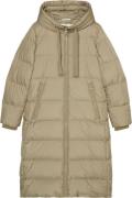 Marc O’Polo Water Repellent Down Long Puffer Coat Kvinde Soft Mocca Du...