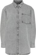 Pieces Pcmaisie LS Denim Shirt Noos BC Kvinde Grey Denim Langærmede Sk...