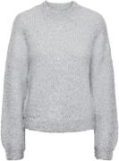 Pieces Pcraga LS Oneck Lurex Knit Kvinde Sølv Sweaters Str L - hos Mag...