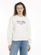 Tommy Hilfiger Mdrn REG Script CNK Swtshrt Kvinde Ancient White Sweats...