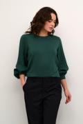 Kaffe Kalone Knit Pullover Kvinde Garden Topiary Kortærmet Strik Str L...