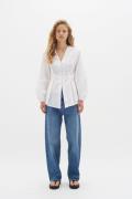 InWear Helveiw Blouse Kvinde Pure White Langærmede Bluser Str 40 - hos...