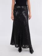 Neo Noir Vicky Sequins Skirt Kvinde Sort Maxi Nederdele Str 40 - hos M...