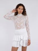 Neo Noir Liza Laceflower Blouse Kvinde White Langærmede Bluser Str 40 ...