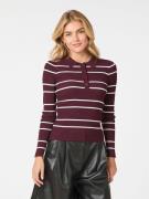 Neo Noir Jillan Polo Knit Blouse Kvinde Wine Sweaters Str 40 - hos Mag...