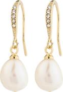 Pilgrim Jasmin Pearl Earrings Goldplated one size - Ørehænger hos Maga...