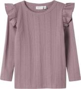 Name It Nmfjulia LS Slim TOP Noos Str 116 - Lilla Toppe hos Magasin