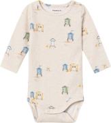 Name It Nbmhing LS Body Str 68 - Peyote Melange Langærmede Bodies hos ...