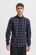 Casual Friday Cfanton LS BD 0159 Checked Brushed Mand Dark Navy Melang...