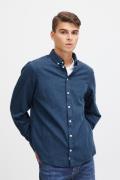 Casual Friday Cfanton LS BD fil a fil Shirt Mand Dark Navy Melange Lan...