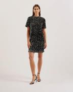 Ted Baker Audriyy Velvet Sequin Tee Dress Kvinde Black Korte Kjoler St...