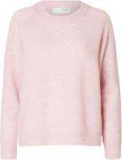 Selected Femme Slflulu LS Knit Oneck Noos Kvinde Bleached Mauve/melang...