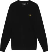 Lyle & Scott Lambswool Blend Crew Neck Jumper Mand W155 Jet Black Marl...