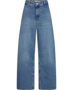 MANGO Catherin Culotte Highrise Jeans Kvinde Open Blue Wide Jeans Str ...