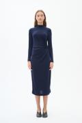 InWear Solanaiw LS Dress Kvinde Stormy Navy Maxi Kjoler Str L - hos Ma...