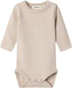 Lil' Atelier Nbfthoro HIR LS Slim Body LIL Str 56 - Gray Morn Langærme...