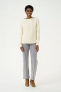 Cream Crmuka Knit Pullover Kvinde Eggnog Sweaters Str L - hos Magasin