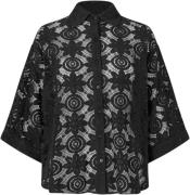 Lollys Laundry Brownll Shirt Kvinde Black Kortærmede Bluser Str L - ho...