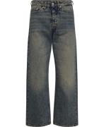 Hope Drop Jeans Kvinde Mid Blue Dirty Wide Jeans Str 29 - Denim hos Ma...