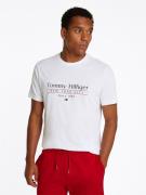 Tommy Hilfiger Hilfiger Center Stack TEE Mand White Kortærmede T-shirt...