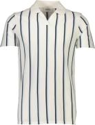 Lindbergh Striped Piqué Polo Shirt S/S Mand Hvid Kortærmede Poloer Str...