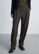 MANGO Trousers. - Fleur Kvinde Brown Bukser Med Brede Ben Str 40 - hos...