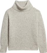 Superdry Brushed RIB Slouch NK Jumper Kvinde Heather Grey Twist Rullek...