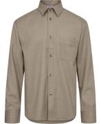 Filippa K Boxy Wool Twill Shirt Mand Sage Melan Langærmede Skjorter St...