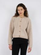 Neo Noir Limo Fluffy Knit Cardigan Kvinde Sand Cardigans Str 40 - hos ...