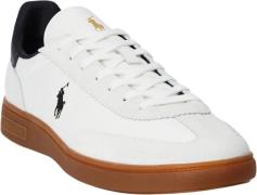 Polo Ralph Lauren Leather/suedebedford Pp-sk-ltl Mand White/black Snea...