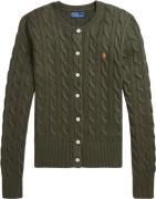 Polo Ralph Lauren 32/2 Cottonlsl-crd Kvinde Canopy Olive Cardigans Str...