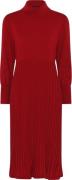 Micha Dress_ Pleated Fan Knit Kvinde Red Midi Kjoler Str L - hos Magas...