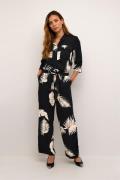 Kaffe Karutie Jumpsuit Kvinde Large Scale Leaf Print Buksedragter Str ...